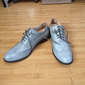 Cole Haan Reflective Silver Oxfords